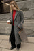 Oversized wool-blend coat in dark heather grey — main image