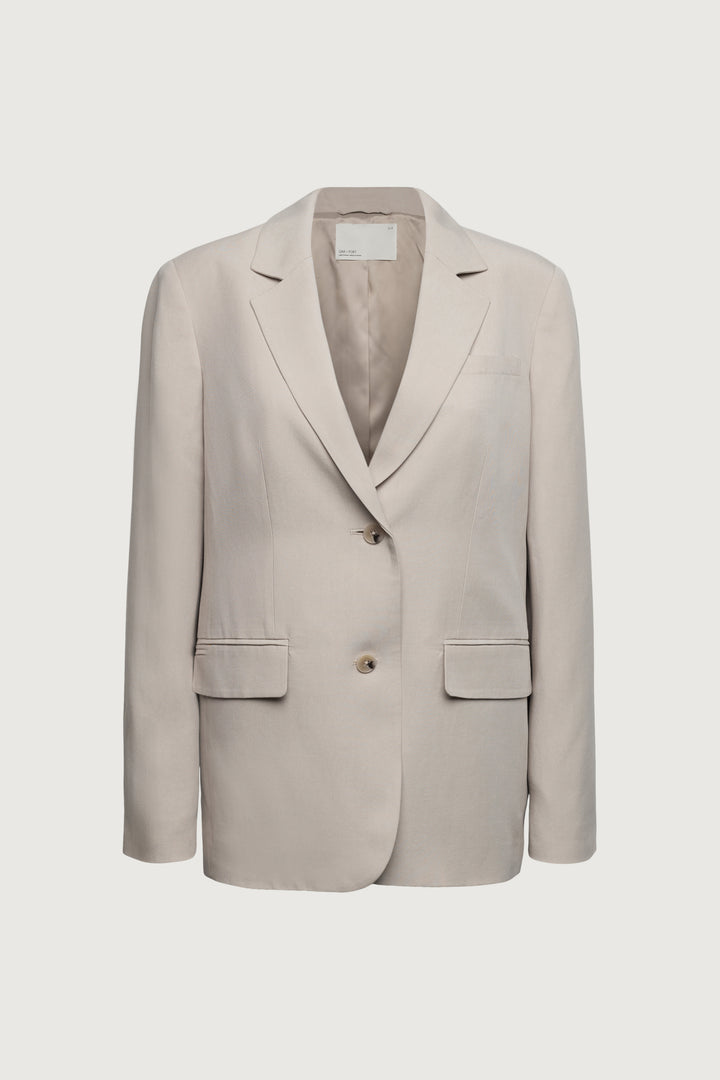 RELAXED FIT TENCEL BLAZER in Chateau Grey — alternate angle