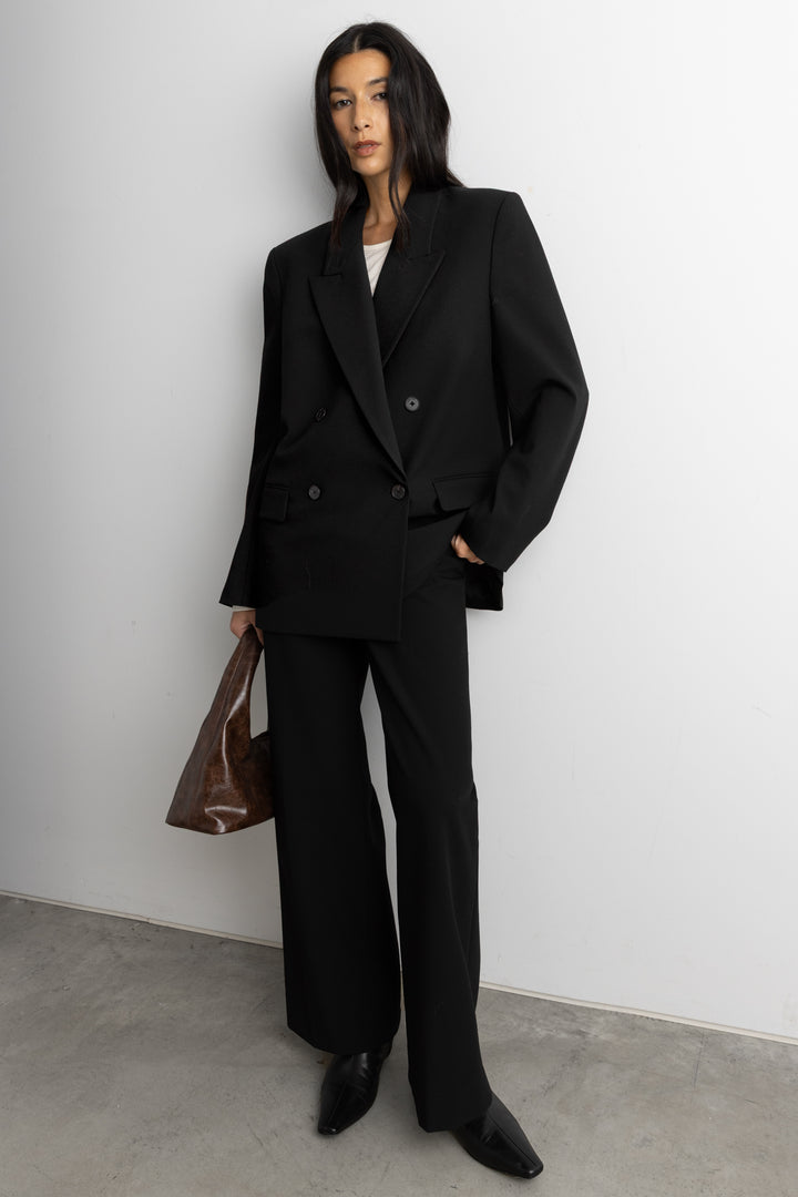 DOUBLE-BREASTED BLAZER in Black — alternate angle