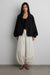 Funnel neck nylon jacket in black — main image