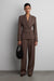 Cinched waist blazer in ash brown — main image
