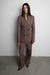 Cinched waist blazer in ash brown — main image