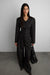 Fitted button up contour waist jacket in grey brown plaid — main image