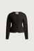 Fitted button up contour waist jacket in turkish coffee — main image