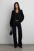 Military style zip-up jacket in black — main image