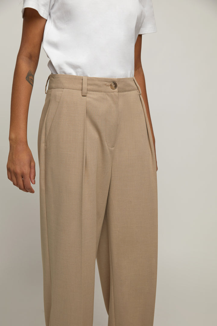 RELAXED FIT STRAIGHT LEG PANT in Smokey Taupe — alternate angle