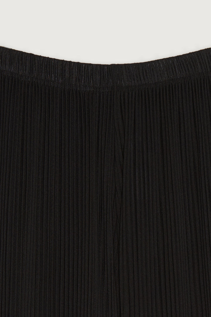 WIDE LEG PLEATED PANT in Black — alternate angle