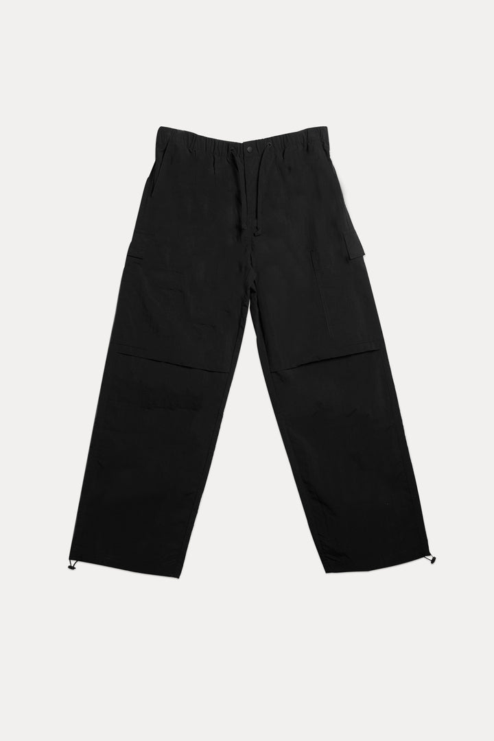 WIDE LEG PARACHUTE PANT in Black — alternate angle