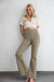 Flared pant in dusky green — main image