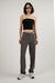 Asymmetric waist pant in gunmetal — main image