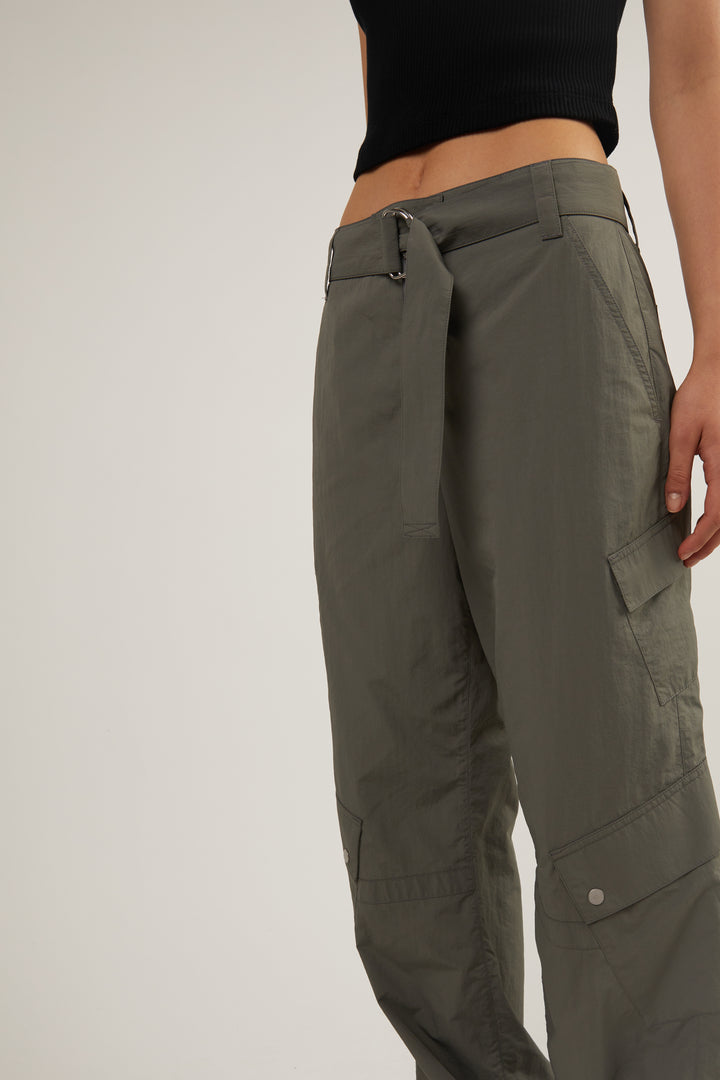 NYLON CARGO PANT in SAGE — alternate angle