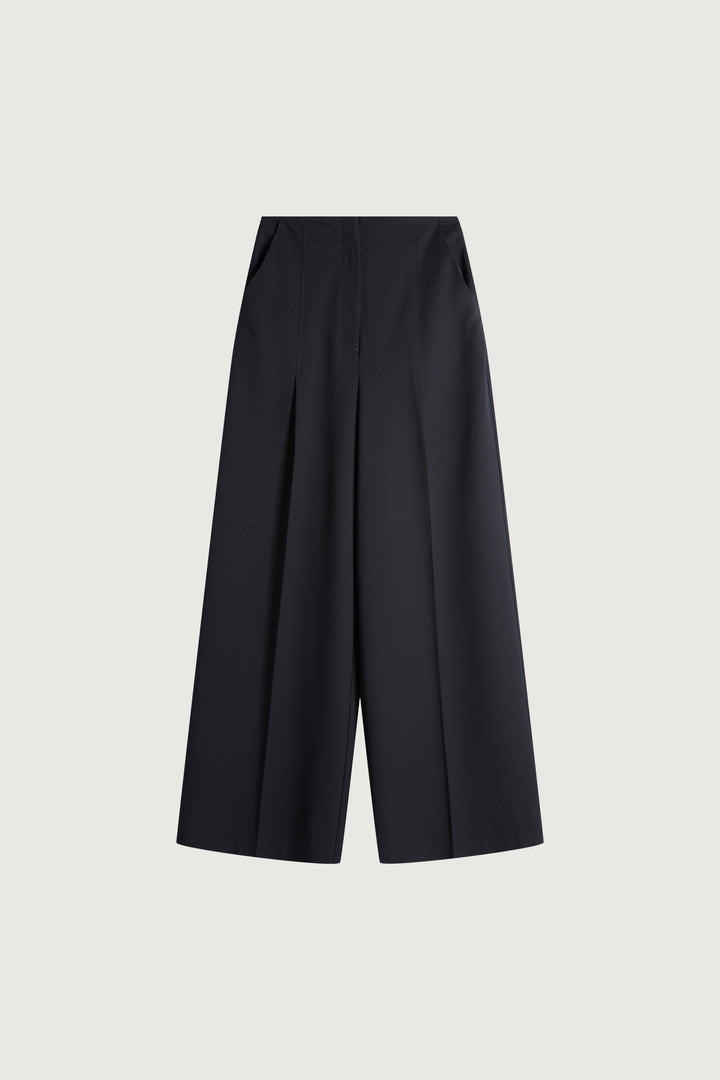 SUPER HIGH-RISE WIDE LEG SUITING PANT in Black — alternate angle