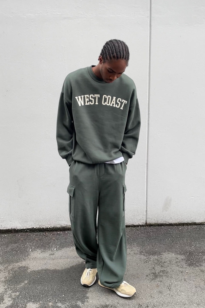 SWEATPANT JOGGER in DEEP GREEN — alternate angle