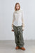 Wide leg parachute pant in dusty olive — main image