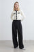 Double belt loop dress pant in black — main image