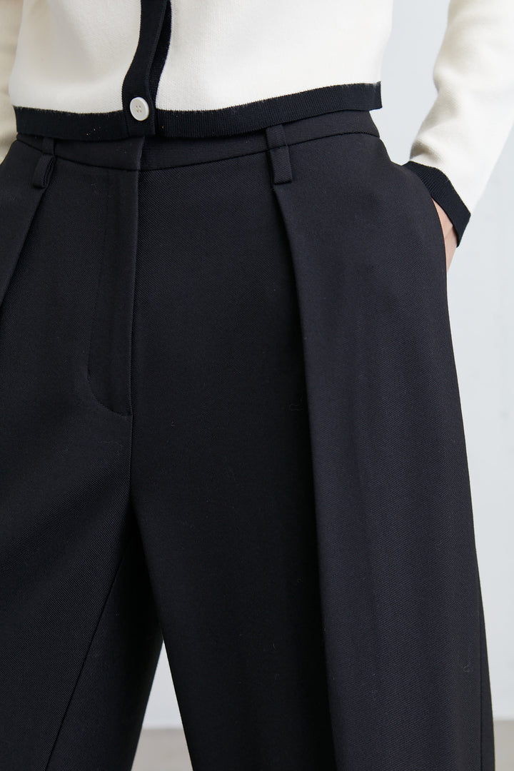 DOUBLE BELT LOOP DRESS PANT in Black — alternate angle