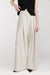 Wide leg pant with front pleat in fog — main image