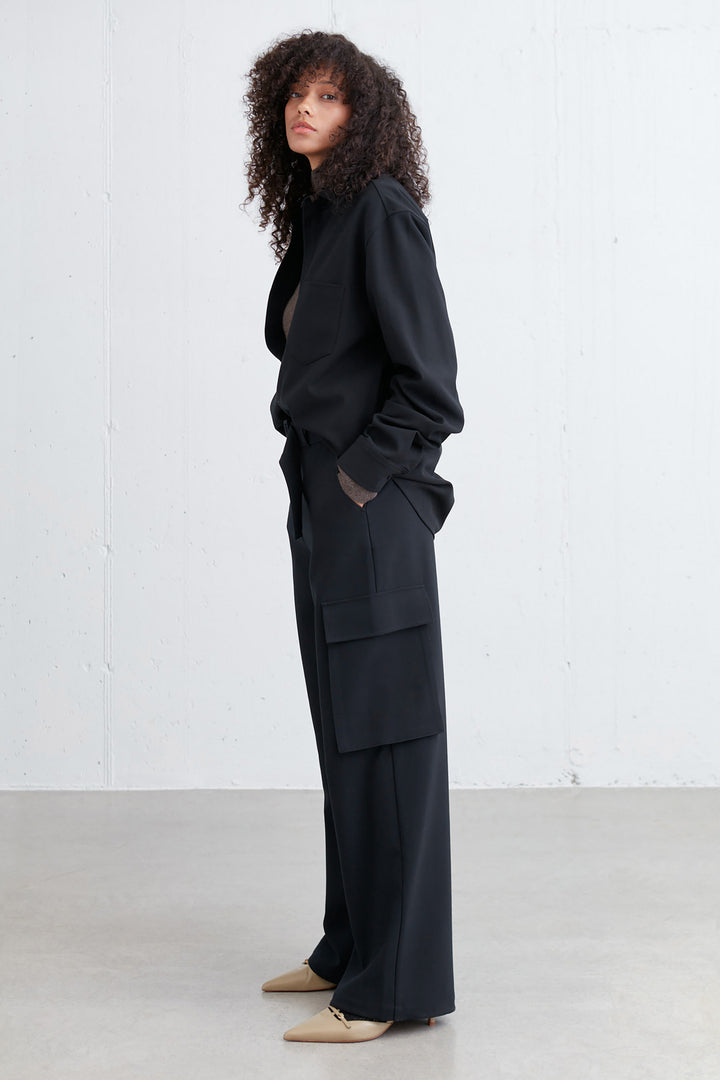 CARGO DRESS PANT in Black — alternate angle