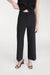 Half elastic wide leg pant in black — main image