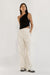 Nylon track pant in cream — main image
