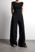 High-rise wide leg trouser in black — main image