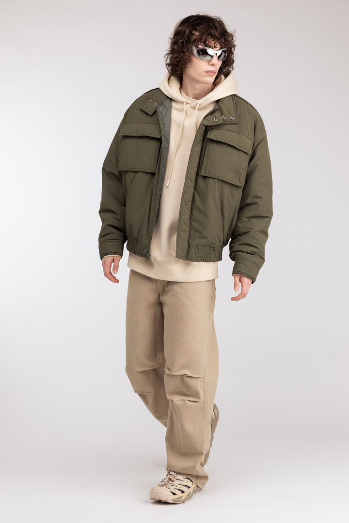 RELAXED FIT TWILL PANT in Trench Coat — alternate angle