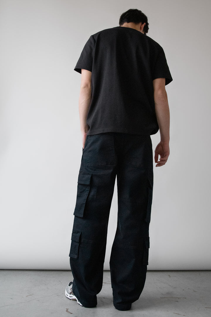 TWILL CARGO PANT in Black — alternate angle