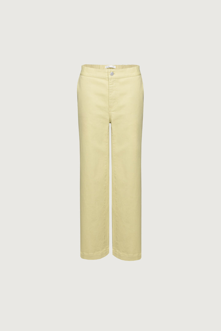 REGULAR LENGTH TWILL WIDE LEG PANT in Beechnut Green — alternate angle
