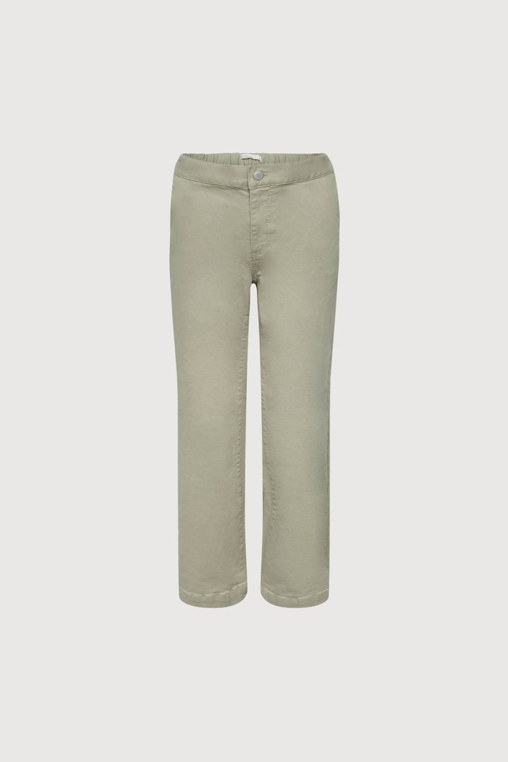 REGULAR LENGTH TWILL WIDE LEG PANT in Moss Grey — alternate angle