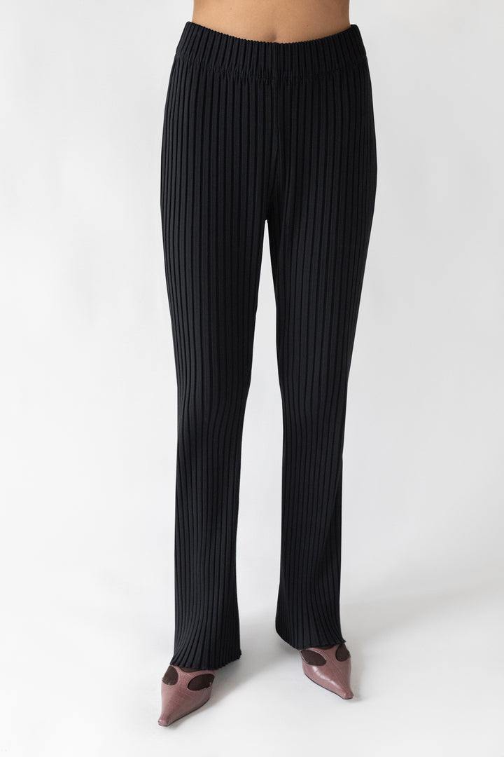 PLEATED PANT in Black — alternate angle