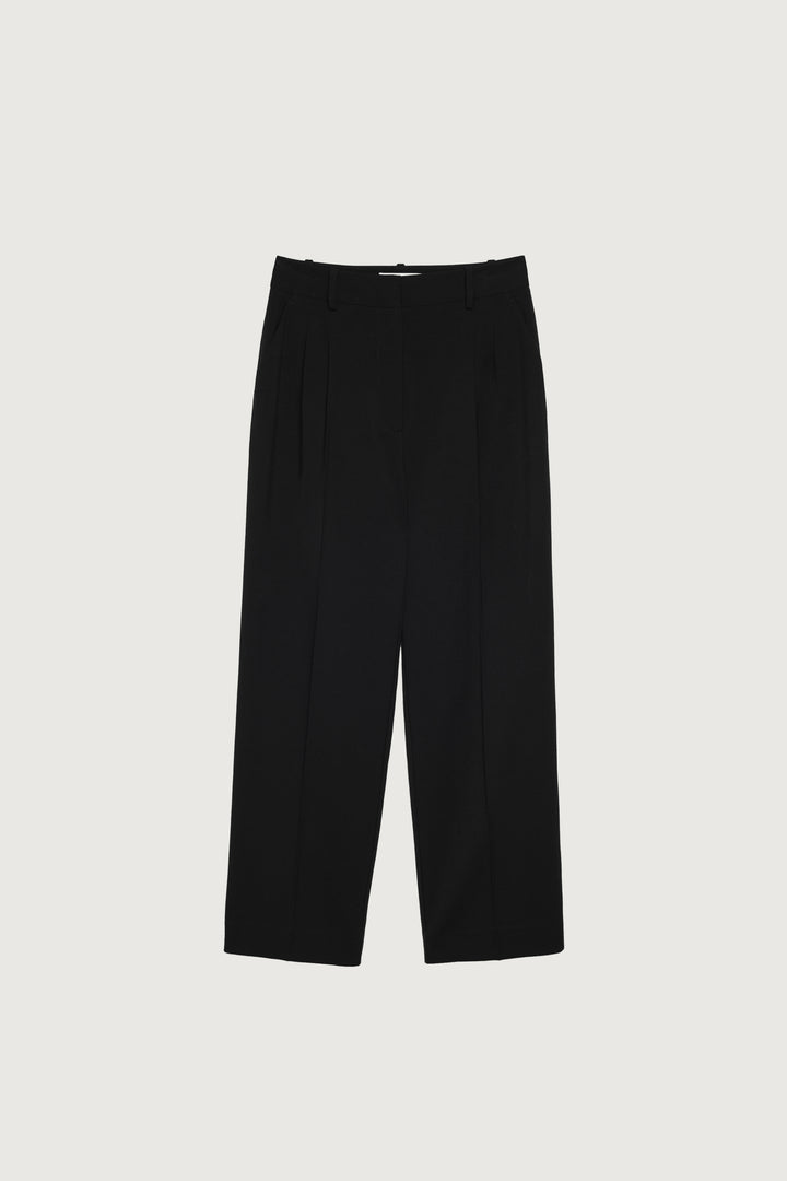 STRAIGHT LEG HIGH-RISE TROUSER in Black — alternate angle