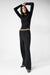 Ribbed sweater pant in black — main image