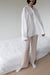 Ribbed sweater pant in cream — main image