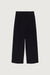High-rise straight leg trouser with pleats in black — main image