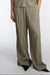Crinkled rayon elastic waist pant in vetiver — main image