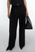 High-rise straight leg trouser in black — main image