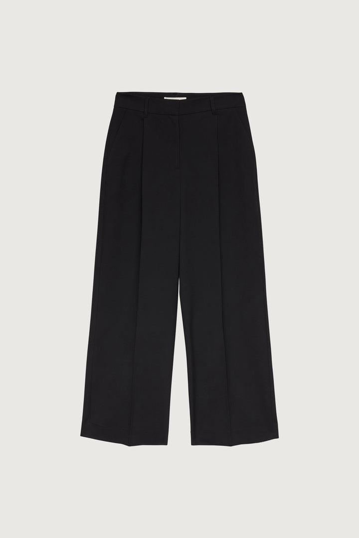 HIGH-RISE STRAIGHT LEG TROUSER in Black — alternate angle
