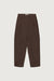 High-rise linen blend trouser in espresso coffee — main image