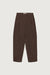High-rise linen blend trouser in espresso coffee — main image