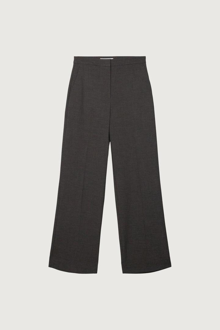 TAILORED HIGH-RISE STRAIGHT LEG PANT in Charcoal — alternate angle