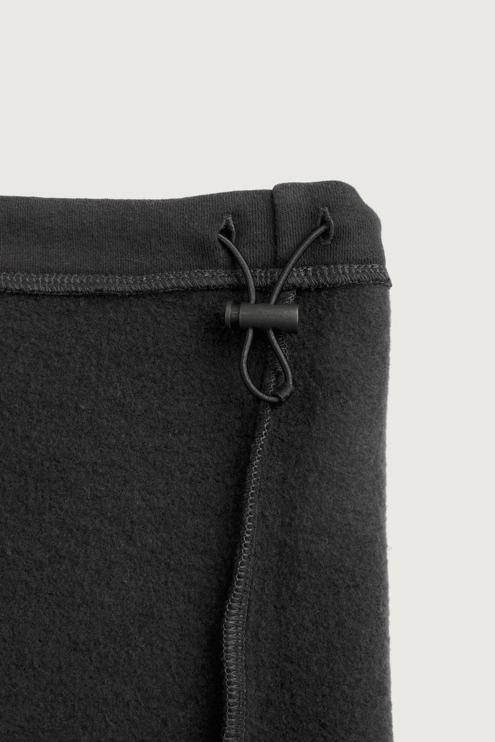 FLEECE STUDIO SWEATPANT WITH SHOCKCORD HEM in Black — alternate angle
