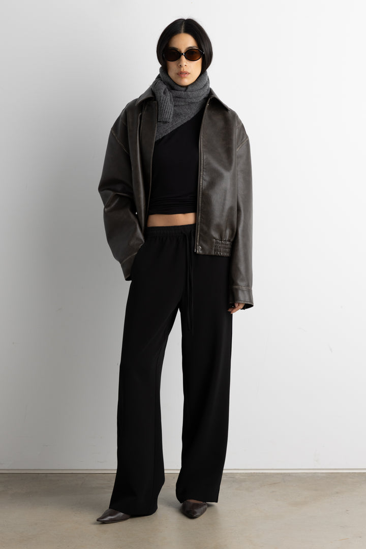 DRAWSTRING WAIST FLOWY PANT