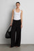 WIDE LEG PANT WITH FOLDED PLEAT