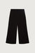 Wide leg pant with folded pleat in black — main image