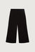 Wide leg pant with folded pleat in black — main image