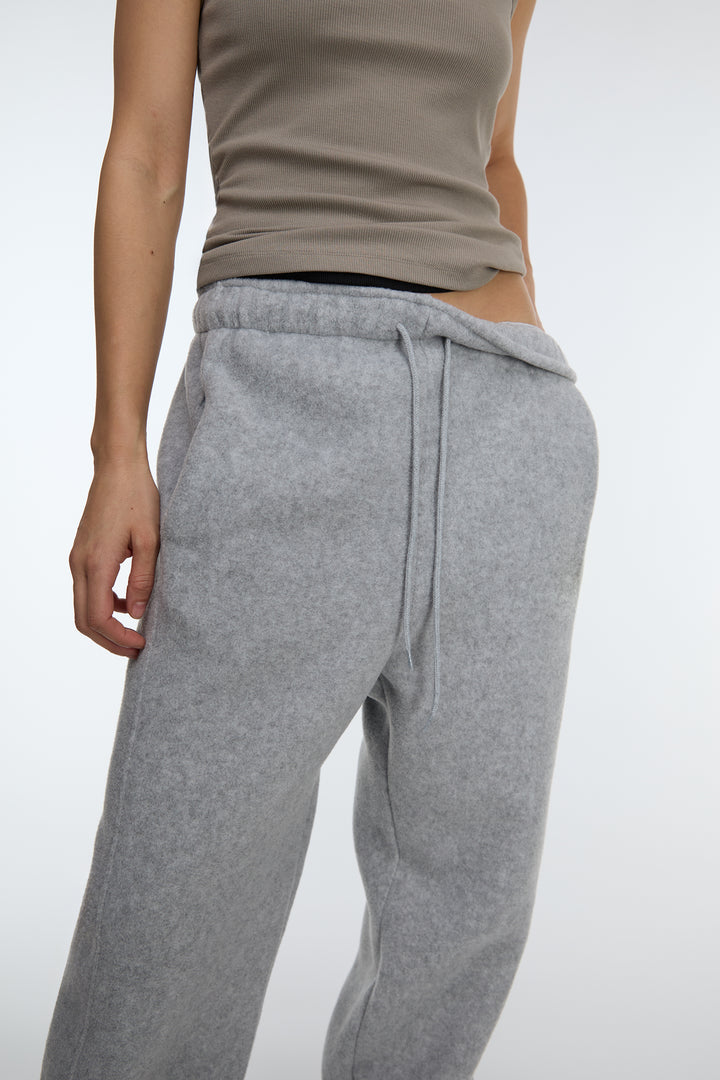 FLEECE JOGGER SWEATPANT in Melange Grey — alternate angle