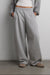 Fleece studio barrel leg sweatpant in medium heather grey — main image