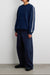 Fleece studio barrel leg sweatpant in navy blazer — main image
