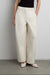 Woven twill barrel leg pant in cream — main image