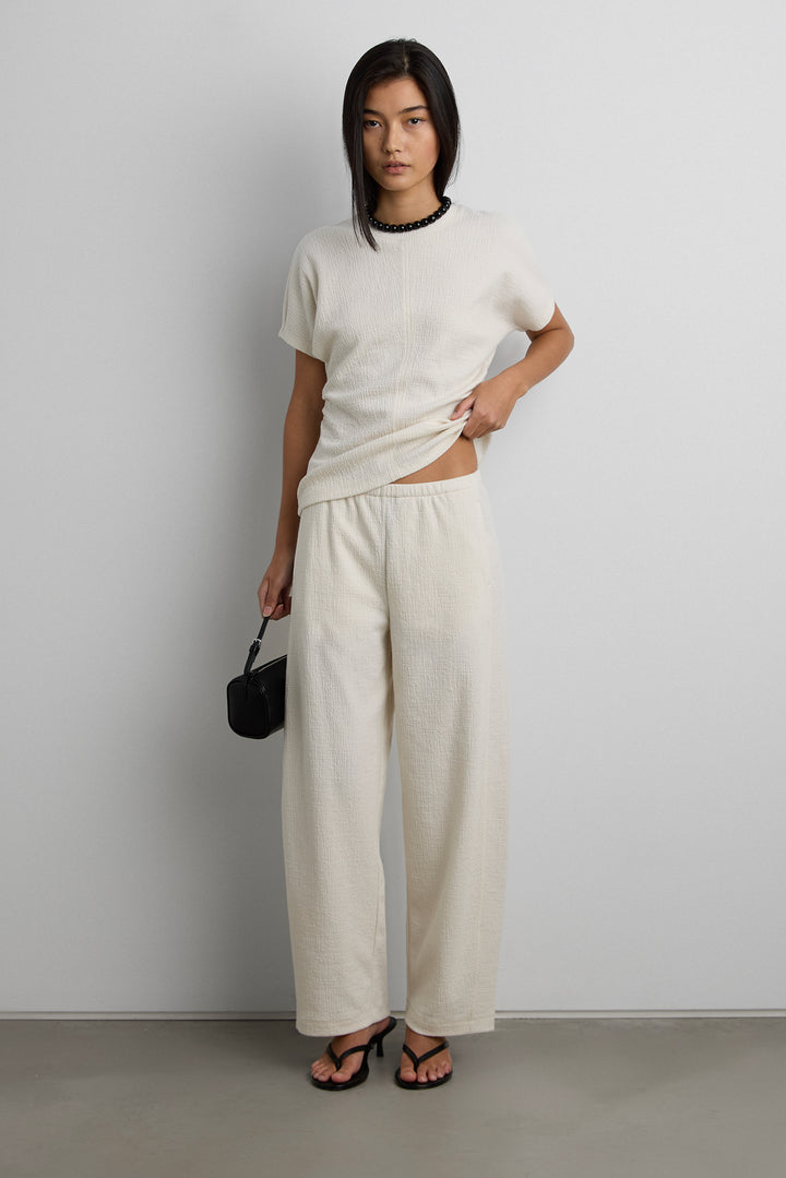 ELASTIC WAIST BARREL PANT